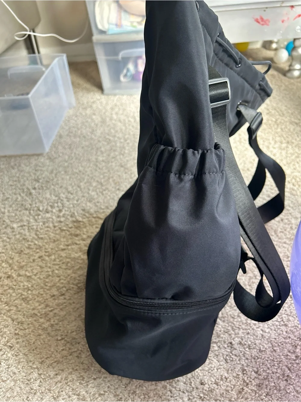 Beyond Yoga Black Convertible gym bag